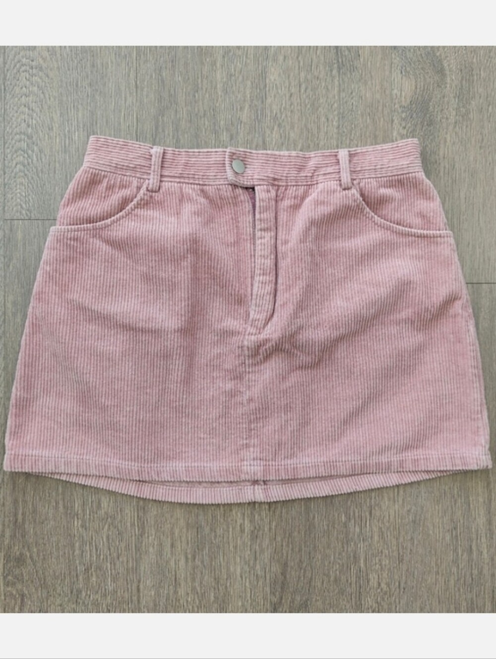 Kendall & Kylie Pink Corduroy Mini Skirt